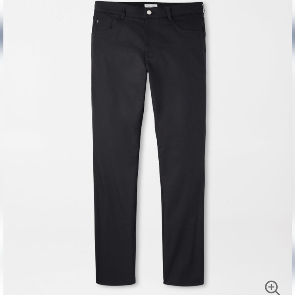 NWOT Peter Millar eb66 Performance Five Pockets Black Pants Size 35/30
